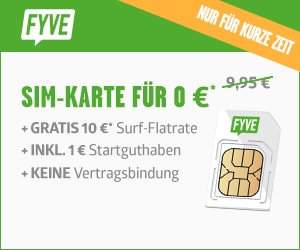 Gratis SIM-Karten Aktion von FYVE: 30 Tage EU-weit kostenlos surfen